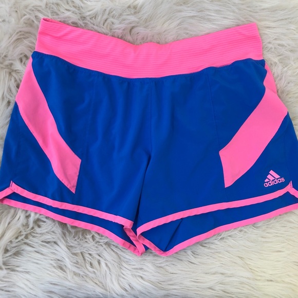 adidas Pants - Adidas Blue Pink Climalite Lined Shorts S